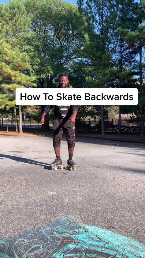 Backwards Roller Skating, How To Skate Backwards On Rollerblades, Roller Skate Basics, Roller Skating Backwards, How To Skate Backwards, How To Rollerskate, How To Roller Skate Backwards, Roller Skate Outfits For Women, What To Wear Roller Skating