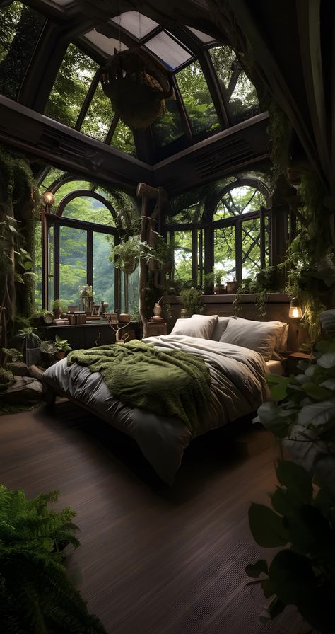 Forest Bedroom, Fantasy Rooms, Dark Home, Fantasy Homes, Inspire Me Home Decor, Dream House Rooms, Fantasy House, Aesthetic Rooms, Dream Room Inspiration