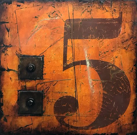 Industrial Vignettes No. 5 | Domenick Naccarato Canvas Art Videos, Collage Texture, Industrial Texture, Texture Abstract Art, Industrial Artwork, Numbers Art, Deco Bar, Vintage Industrial Design, Number Art