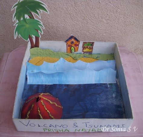 tidal wave craft Tsunami For Kids, Recycled Crafts Kids Projects, Shelter Ideas, Recycling Crafts, Holiday Homework, Recycled Crafts Kids, Water Projects, Fair Projects, Kids Projects