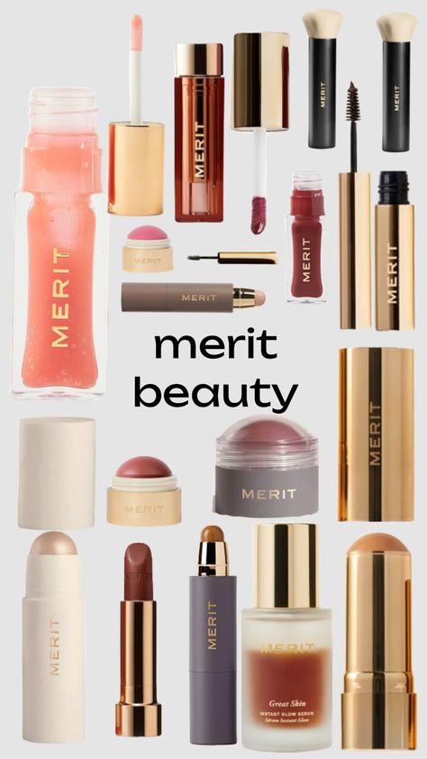 merit #merit #sephora #underated #beauty #underatedsephorabrand #meritbeauty Merit Beauty Aesthetic, Merit Concealer, Merit Aesthetic, Merit Makeup, Cheap Makeup Products, Makeup Types, Girly Products, Merit Beauty, College Makeup