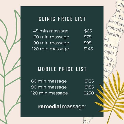 Massage Prices List, Massage Business Plan, Massage Therapy Price List, Massage Price List Ideas, Massage Room Design Small, Holistic Aesthetician, Massage Price List, Massage Flyer, Esthetician Career