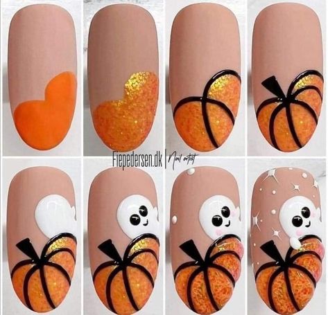 Ongles Gel Halloween, Halloween Nails Diy, Holloween Nails, Halloween Nails Easy, Nail Board, Cute Halloween Nails, Pumpkin Nails, Nail Art Designs Diy, Thanksgiving Nails