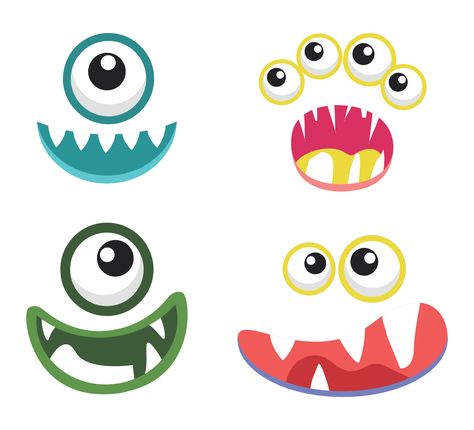 Free Printable Monster Eyes And Mouth Free Printable Monster Eyes And Mouth, Monster Eyes And Mouth Printable, Printable Monster Faces, Monster Eyes Printable, Monsters Inc Crafts, Eye Drawing Ideas, Make Your Own Monster, Funny Eyes, Monster Faces