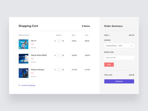 Shopping cart I've been working on! I would love to hear your thoughts/feedback :) Cart Page Web Design, Shopping Cart Web Design, Shopify Dashboard, Shopping Cart Ui Design, Shopping Cart Logo Design, E Commerce Ui Design, Shopping Cart Design, Shoping Cart, Ecommerce Ui Design