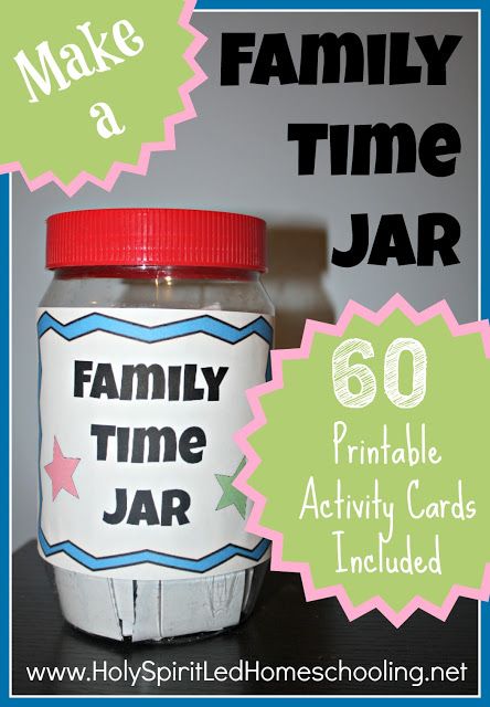 How to Make a Family Time Jar + 60 Free Printable Activity Cards Included...Could just print the list and put it on the fridge in case you run out of ideas Activity Jar, Behavior Charts, Grandparenting, Behavior Chart, Free Printable Activities, Family Fun Night, Parenting Ideas, Jar Ideas, Free Homeschool