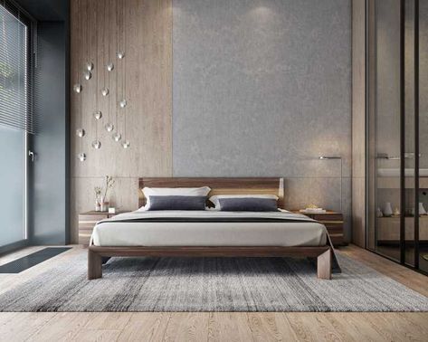 Pillar Bed, Bed Luxury, Modern Bed Frame, Bed Frame Design, Interior Minimalista, Bed Bedroom, Wood Bed, Master Bedrooms Decor, Modern Bed