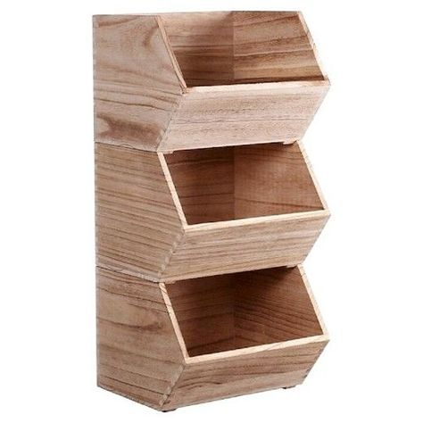 They have a bigger version. Compare/size + cost   The lightweight Paulownia wood bin has an opening on the top and on the front for easy access. The bin measures 8” H x 10” W x 11” D and weighs 1.32 pounds.  These bins are designed to be stacked no more than three high. Wood Bin, Stackable Bins, Toy Storage Bins, Stackable Storage Bins, Pillow Fort, Laundry Room Storage, Stackable Storage, George Nelson, Big Boy Room