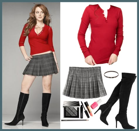 Cady Heron Outfits, Mean Girls Costume, Mean Girls Halloween, Mean Girls Outfits, Cady Heron, Girls Halloween Outfits, Black Halloween Dress, Halloween Costume Outfits, Movies Outfit