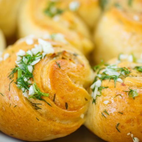 BEST soft herb rolls for busy cooks! Cottage Cheese Rolls, Herb Rolls, Pasta Dinner Ideas, Garlic Rolls, Rolls Bread, Cheese Rolls, Biscuit Rolls, Books Recommended, Substitute For Egg