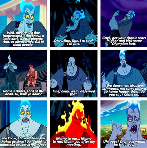 Hades may be evil but he's still awesome Disney Theory, Animation Movies, Funny Disney Memes, Disney Hercules, Funny Disney, Disney Jokes, Quotes Disney, Jrr Tolkien, Disney Memes