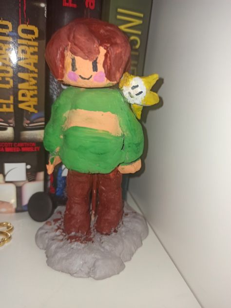 Chara undertale clay figure determination sans papyrus flowey Undertale Clay, Sans Papyrus, Clay Stuff, Clay Figures