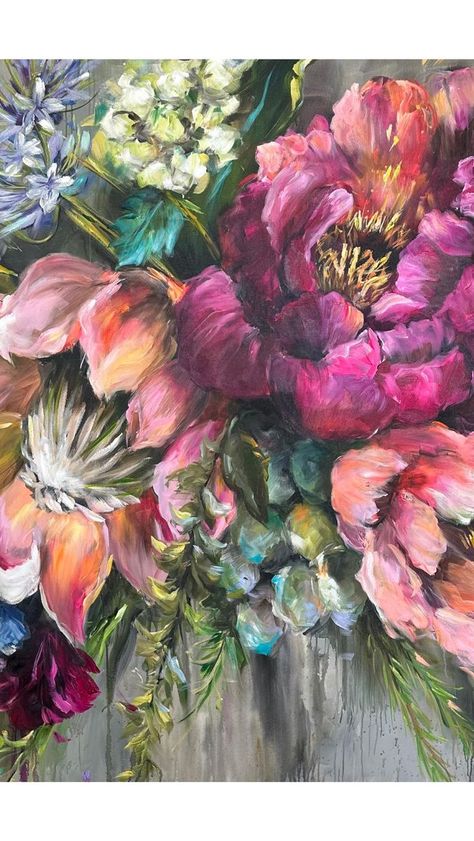 31K views · 273 shares | Kim Black on Reels | Dmitriy Sevostyanov · Magical Fantasy Big Floral Paintings, Kim Black Art, Kim Black Paintings, Paint Magic, Botanical Floral Art, Artist Tutorials, Bob Ross Paintings, Flower Painting Canvas, Garden Painting