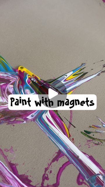 @creativemindz_australia on Instagram: "This is an absolute must try activity!   You will need some cardboard paper clips (or other small magnetic objects), paint (ours are from @kmartaus and a magnet and you are ready to go!   Drag the paper clip through the paint to get beautiful designs 🤩  Our @rudienudie_designs jumbo mat was perfect to protect our floors from any unwanted paint 🎉  Do you allow paint in your house?   #kidsactivities #kids #kidsofinstagram #learningthroughplay #preschool #kidsfashion #earlylearning #montessori #kidscrafts #children #fun #preschoolactivities #toddleractivities #homeschool #parenting #homeschooling #sensoryplay #playbasedlearning #learning #education #activitiesforkids #play #kidsart #kidsfun #momlife #kindergarten #montessoriathome #playmatters #kidspl Magnet Painting Ideas, Birds Activity For Preschool, Magnet Activities For Preschool, Diy Magnets For Kids, Magnet Crafts For Kids, Magnet Activities For Kids, Drag Painting, Tuff Table, Magnet Painting