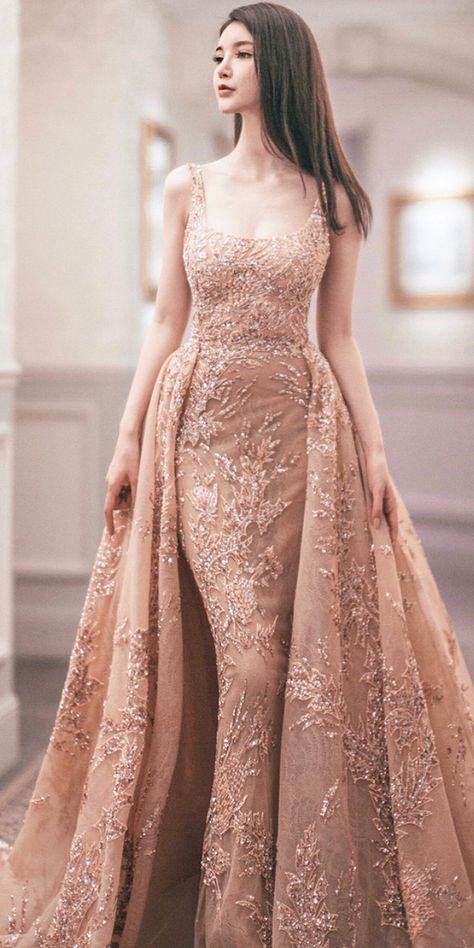 Colored Wedding Dresses To Make You A Stylish Bride ★ See more: https://weddingdressesguide.com/colored-wedding-dresses/ #bridalgown #weddingdress Gold Quince, White Bridal Gown, Colored Wedding Dress, Stylish Bride, Dresses To Make, Engagement Dresses, فستان سهرة, Beauty Dress, Quince Dresses