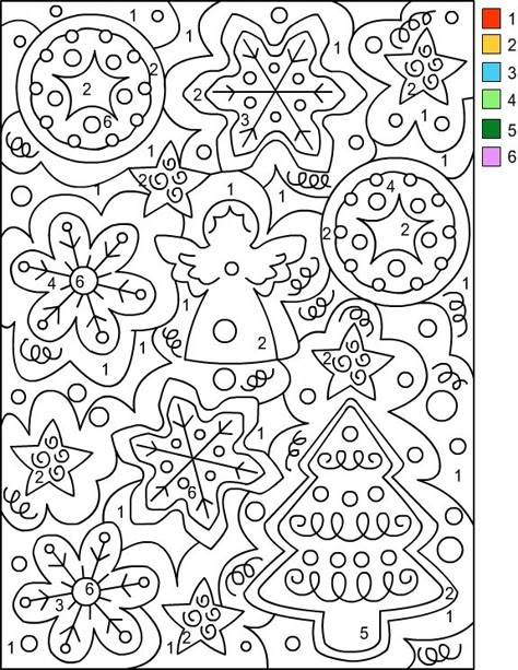 Diy Christmas Pictures, Adult Color By Number, Christmas Color By Number, Color By Number Printable, Free Christmas Coloring Pages, Christmas Coloring Sheets, Christmas Worksheets, Christmas Color, Color By Numbers