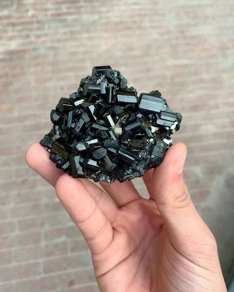 Quality Minerals on Instagram: "•Lustrous Black Tourmaline terminated crystals grown on matrix. No damage or repairs. Perfect aesthetic piece. ~Shigar valley, Skardu, Pakistan 🇵🇰 •209 grams •86x67x45 mm #crystals #crystalhealing #crystalsofinstagram #fineminerals #crystalporn #crystalcommunity #crystalcollector #crystaljewelry #gem #gemstones #gemporn #gemstonejewelry #minerals #mineralspecimens #mineralporn #mineralcollection #opals #opal #ethiopia #wirewrappedjewelry #wirewrapping #aquamarine #beryl" Natrolite Crystals, Merlinite Crystal, Mystic Merlinite, Muscovite Crystal, Minerals Museum, Fine Minerals, Mineral Collection, Black Tourmaline, Minerals Crystals