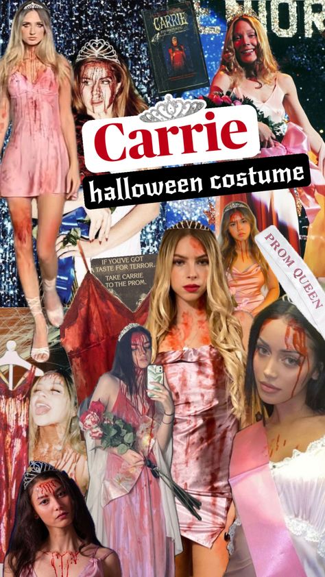 Halloween Costume Iconic, Prom Queen Halloween Costume, Carrie Costume, Carrie Halloween, Carrie Halloween Costume, Aesthetic Halloween Costumes, Halloween Costumes Aesthetic, Halloween Costumes Brunette, Most Popular Halloween Costumes