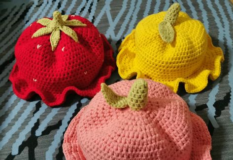 Lemon Crochet Hat, Lemon Crochet, Hats Crochet, Aesthetic Crochet, Crochet Inspo, Fun Crochet Projects, Crochet Stuff, Future Fashion, Bucket Hats