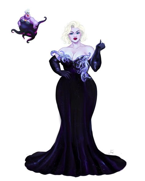 Disney Villain Costumes, Evil Disney, Poor Unfortunate Souls, Villain Costumes, Disney Animated Movies, Disney Princess Art, Princess Art, Disney Fan Art, Disney And Dreamworks