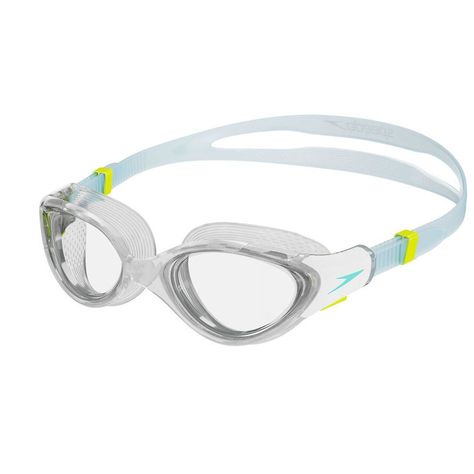 Speedo Women's Futura Biofuse 2.0 Swimming Goggles - Clear/White/Marine Blue/Clear Speedo Swimwear, Female Marines, Female Faces, Peripheral Vision, Swim Brands, Swimming Goggles, Swimwear Brands, Marine Blue, Clear White