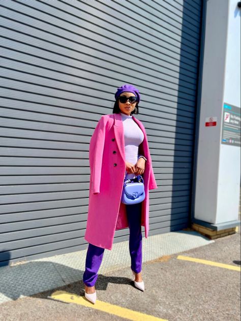 Pink and purple outfit ideas Pink And Purple Outfit, Purple Outfit Ideas, Hot Pink Outfit, Purple Outfit, Purple Outfits, Pink Outfit, Pink And Purple, Modest Fashion, Hot Pink