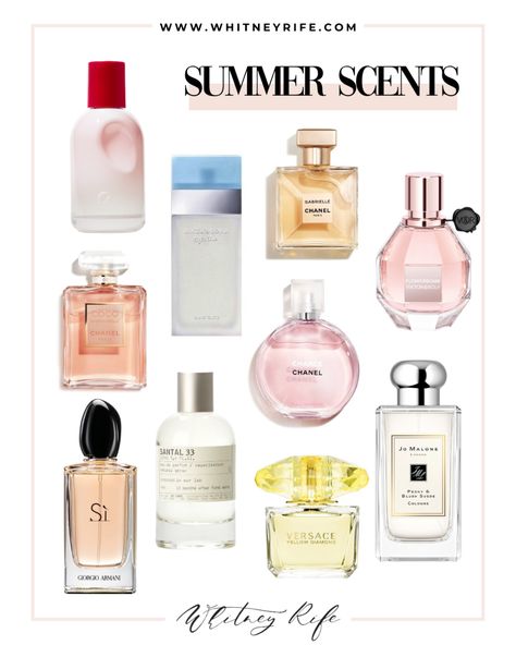 Top 10 Favorite Clean and Floral Perfumes for Summer – Whitney Rife Non Floral Perfume, Perfume For Summer For Women, Best Everyday Perfume For Women, Best Women’s Perfumes, Clean Floral Perfume, Work Perfume For Women, Clean Smelling Perfume For Women, Best Floral Perfume, Summer Parfum Women