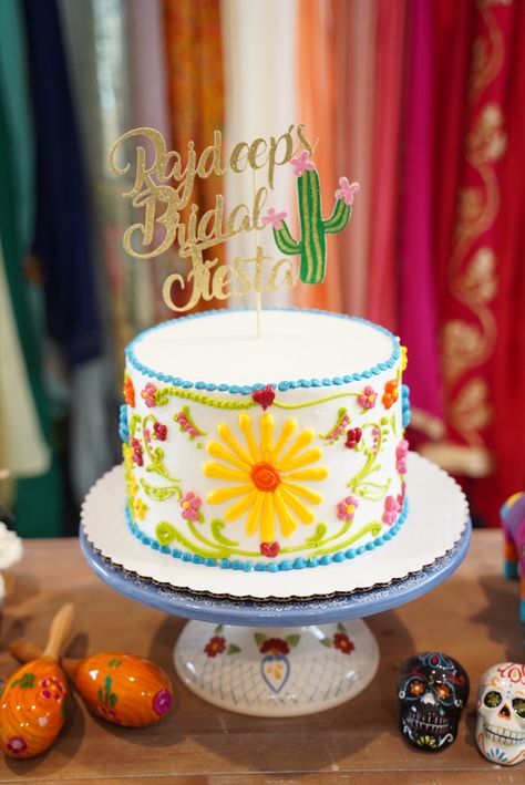 Fiesta Bridal Shower Cake, Fiesta Cake, Fiesta Bridal Shower, Themed Bridal Shower, Fiesta Theme, Bridal Shower Cake, Couple Shower, Cake Toppings, Bridal Shower Theme