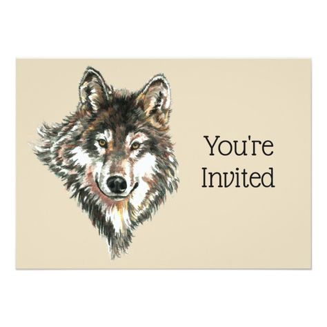 Back to Nature Wolf Animal Birthday Invite Custom #babyshower invitations - Make your special day with these personalized #baby #shower #invitations change the colors font and images and make them your own. Wolf Birthday, Wolf Animal, Christian Birthday, Wolf Lodge, Future Days, Cards Simple, Silver Wedding Invitations, Personalized Baby Shower, Birthday Invite