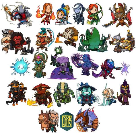 Dota 2 Characters Chibi - https://wallpapersko.com/dota-2-characters-chibi.html #Characters, #Chibi HD Wallpapers Download Dota Tattoo, Dota2 Heroes, Dota 2 Wallpaper, Alien Character, Cartoon Monsters, Pixel Art Games, Game Character Design, Wow Art, Monster Design