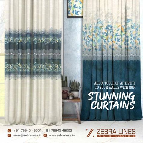 "The right curtains can be the perfect accessory for your windows, adding style and sophistication to your space." Add a touch of artistry to your walls with Zebra Lines stunning curtains. Call us to transfer your spaces, 7994549001| 9567024455 #Zebralinesinterior #zebralinesinteriorsolutions #Constructioncompany #bnitrivandrum #trivandrum #trivandrumvibes #kerala #trivandrumdiaries #InteriorDecor #InteriorDesignCompany #aesthethics #windowblinds #curtains #builders #gymflooring Gym Flooring, Home Curtains, Interior Design Companies, Construction Company, Blinds For Windows, Advertising Design, Gifts For Father, Kerala, Poster Design