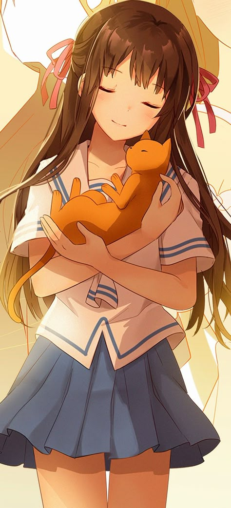 Tohru Holding Kyo Cat Form, Fruit Basket Anime Fanart, Fruits Basket Cake Anime, Fruits Basket Anime Fanart, Anime Fruits Basket Wallpaper, Cute Fruits Basket Wallpaper, Fruits Basket Fan Art, Fruit Basket Fan Art, Fruits Basket Isuzu