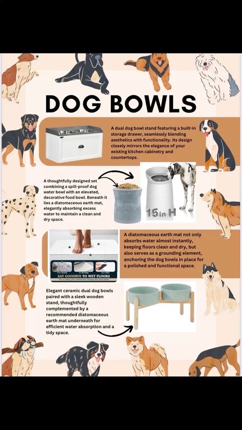 Upgrade your pet’s dining experience with these thoughtfully designed dog bowl sets! Featuring options like elevated ceramic bowls with wooden stands, spill-proof designs, and diatomaceous earth mats for a clean and dry space. Perfect for blending function with style in your home. Explore elegant and practical solutions for your furry friends!