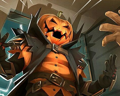 Jackolantern Character Design, Jack O Lantern Character Design, Pumpkin Character Design, Junk Rat Art Overwatch, Overwatch Halloween Art, 7th Dragon, Cartoon Style Drawing, Halloween Artwork, Superhero Design