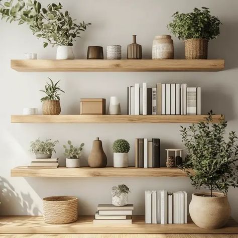 DIY Floating Shelves for Small Spaces - Recipes Time Shelves For Small Spaces, Shelves Living Room, Diy Floating Shelves, Floating Shelves Living Room, Floating Shelves Diy, Living Room Diy, Room Diy, Floating Shelves, Small Spaces