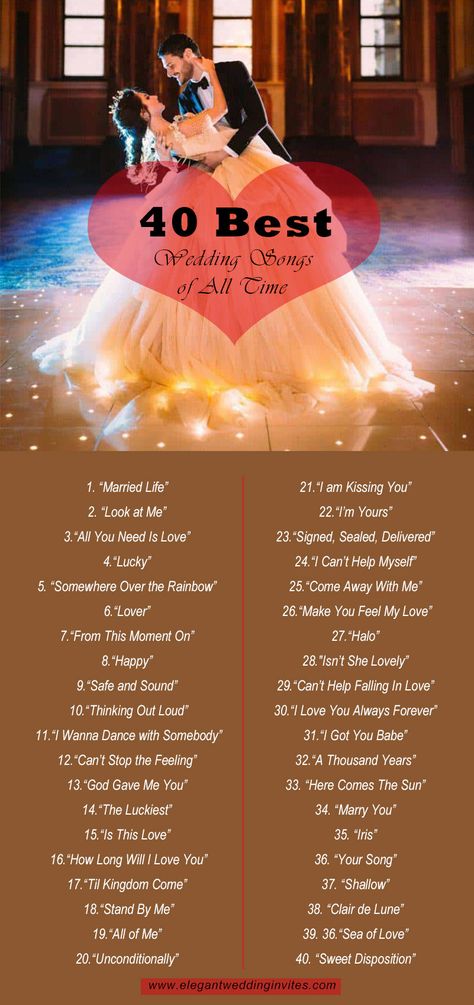 Music Checklist, Exchange Of Vows, Top Wedding Songs, Wedding Love Songs, Country Wedding Songs, Wedding Song List, First Dance Wedding Songs, Valentine Songs, Best Wedding Songs