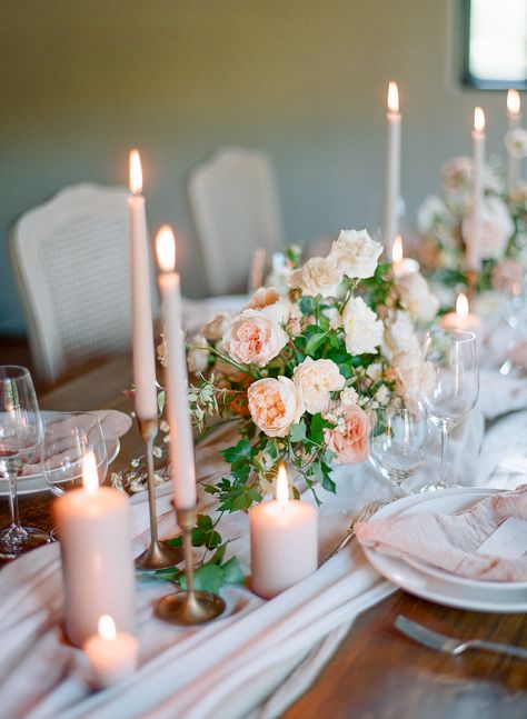 Floral Decor Ideas, Centerpiece Arrangements, Wedding Floral Decor, Long Table Wedding, Wedding Candles Table, Wedding Table Designs, Romantic Ideas, Unique Wedding Flowers, Wedding Floral Centerpieces