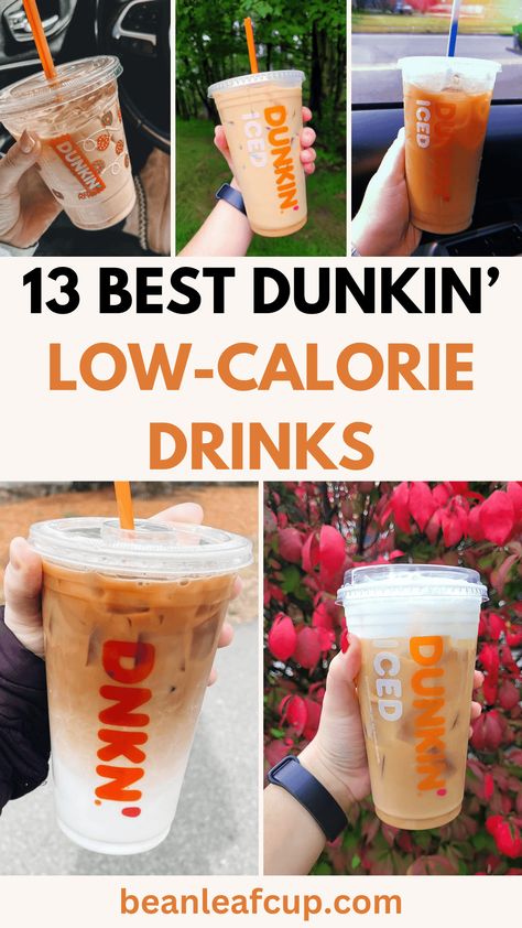 Looking for delicious yet guilt-free beverages at Dunkin'? Check out these refreshing Dunkin' low-calorie drinks, perfect for satisfying your cravings without breaking your diet. From iced coffees to fruity refreshers, these drinks will keep you energized and on track! Dunkin Low Calorie Drinks, Low Calorie Iced Coffee Dunkin, Low Calorie Dunkin Coffee, Dunkin Low Calorie Iced Coffee, Dunkin Calories, Dunkin Low Calorie Coffee, Healthy Dunkin Drinks, Low Calorie Dunkin Donuts Iced Coffee, Low Cal Dunkin Donuts Iced Coffee