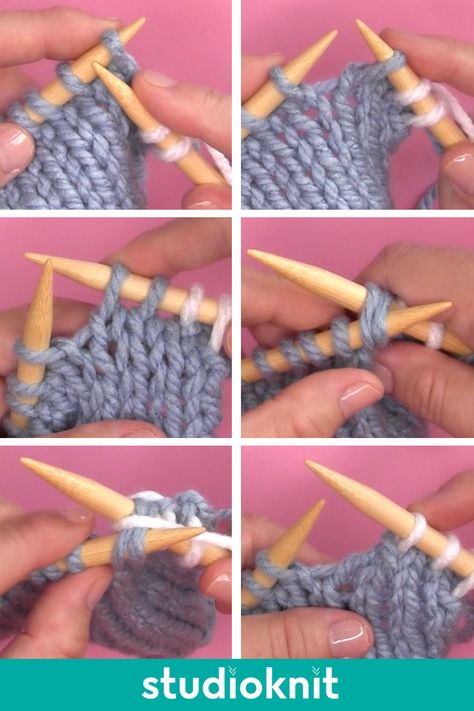 Decrease Knitting Stitches, What Is Ssk In Knitting, Knitting Ssk Stitch, How To Ssk In Knitting Video Tutorials, How To Fix A Dropped Stitch In Knitting, Diy Yarn Holder, Yarn Holder, Knitting Basics, Crochet Basket Pattern