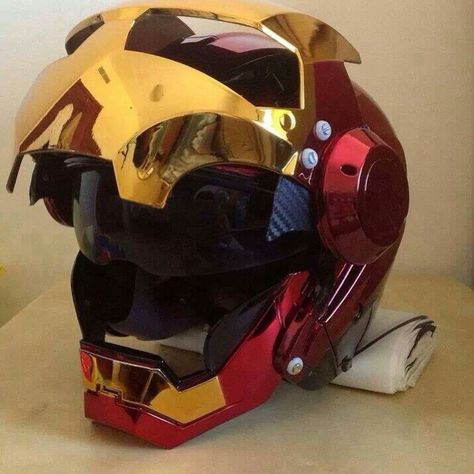 iron man helmet Ironman Helmet, Biker Helmet, Biker Helmets, Iron Man Movie, Cool Motorcycle Helmets, Custom Motorcycle Helmets, Custom Helmets, Cool Motorcycles, Helmet Design