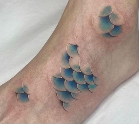 Fish Scale Tattoos, Fish Skin Tattoo, 3 D Tattoos For Women, Fish Scales Tattoo, Sea Dragon Tattoo, Fish Scale Tattoo, Mermaid Scales Tattoo, Tattoo Universe, Pisces Tattoo Designs