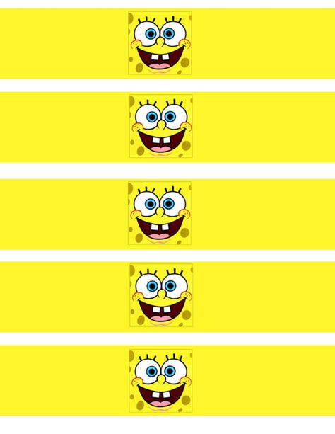 Spongebob Name Tag, Spongebob Party Food, Spongebob Water, Label Minuman, Spongebob Squarepants Party, Water Bottle Labels Free, Spongebob Birthday Party Decorations, Custom Water Bottle Labels, Spongebob Birthday Party