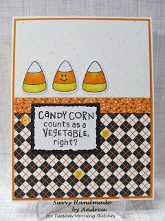 Candy Corn Crafts, Playful Palette, Lawn Fawn Stamps, Halloween Scrapbook, Halloween Candy Corn, Making Greeting Cards, Sketch Challenge, Tuesday Morning, Halloween 2020