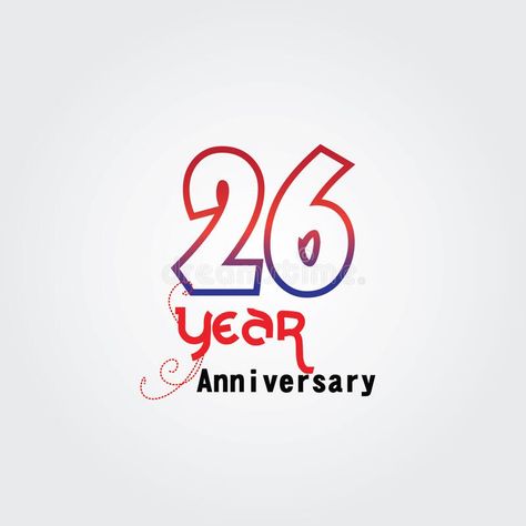 26 Year Anniversary Vector Template Design Illustration royalty free illustration 26th Anniversary, Anniversary Logo, Free Illustration, Vector Template, Free Illustrations, Year Anniversary, Design Illustration, Illustration Design, Template Design