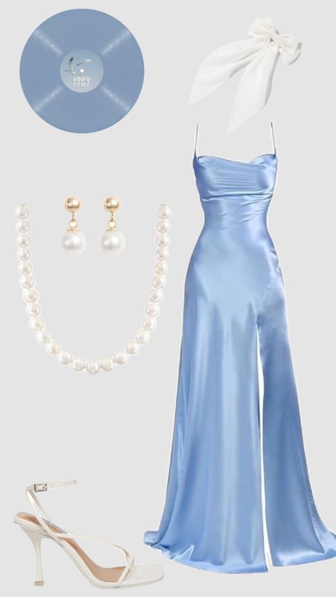 #outfit #promdress #taylor1989 Fashion Mistakes, Blue Dress, Old Fashioned, Necklaces, Blue