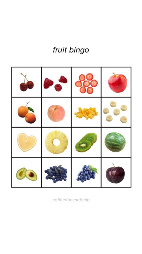 Food Bingo, Losing Weight, Bingo, Food Ideas, Diet, Snacks