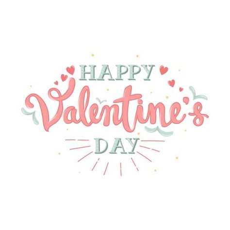 Hand Drawn Happy Valentine's Day Calligraphy Lettering With Banner - Vector Illustration Happy Valentines Day Calligraphy, Calligraphy Lettering, Calligraphy Letters, Banner Vector, Happy Valentine's Day, Happy Valentine's, Happy Day, Happy Valentines Day, Happy Valentine