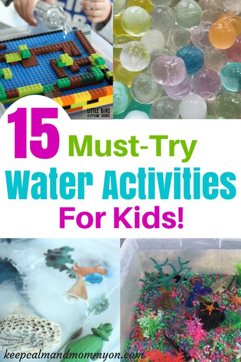 Water Activities For Kids, Water Play, Sensory Activities, Sensory Bins, Activities For Toddlers, Activities For Preschoolers, Making Learning Fun Indoor Water Activities, Kids Water Play, Water Activities For Kids, Water Activities Kids, Kids Science Experiments, Games Kindergarten, Water Play Activities, Language Therapy Activities, Sensory Activities Toddlers