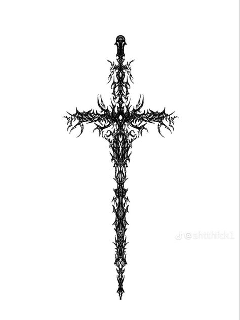 Cross Cybersigilism Tattoo, Sigilism Cross, Cybersigilism Cross, Goth Cross Tattoo, Gothic Cross Tattoo, Tattoo Zone, Deep Tattoo, Medieval Tattoo, Torso Tattoos