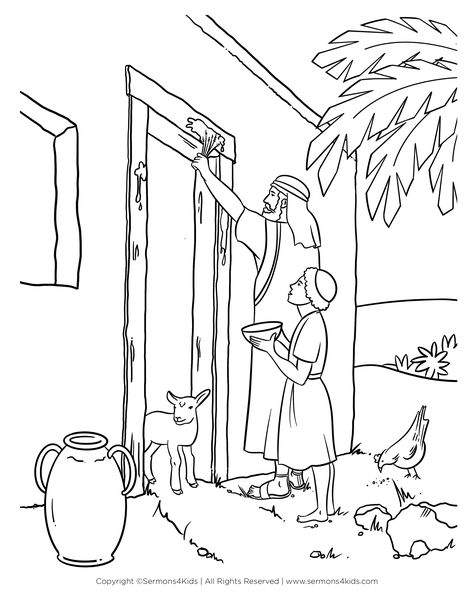 Passover Lamb Coloring Page | Sermons4Kids Passover Activities, Passover Crafts, Passover Lamb, Sunday School Coloring Pages, Fathers Day Coloring Page, Childrens Sermons, Swear Word Coloring Book, Mario Coloring Pages, Abstract Coloring Pages